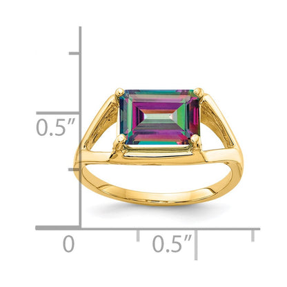 14k yellow gold mystic topaz ring y4538ft