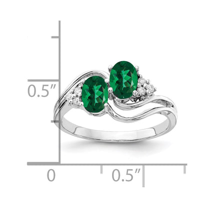 14k White Gold 6x4mm Oval Mount St. Helens VS Diamond ring