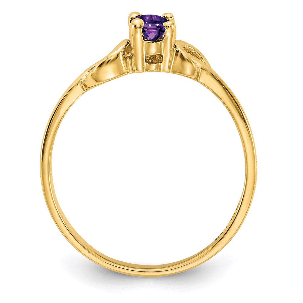14K Yellow Gold 5x3mm Oval Amethyst ring