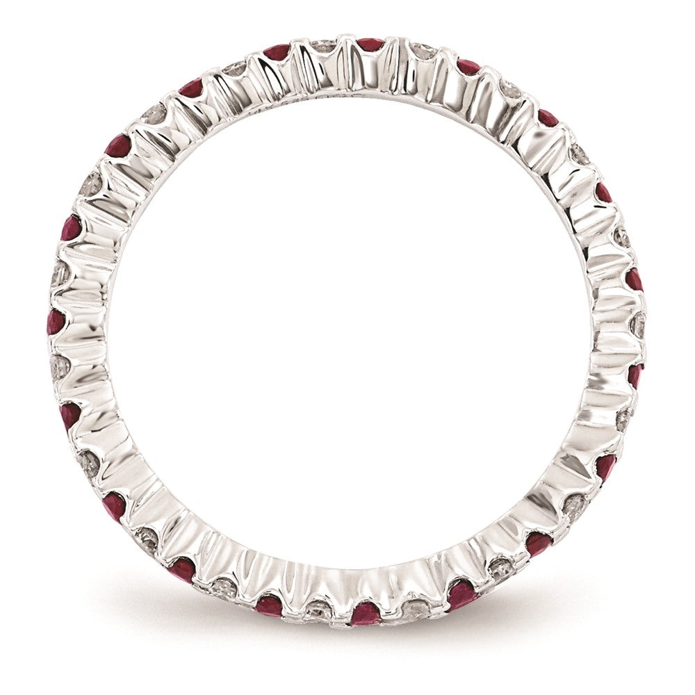 14k white gold real diamond ruby ring y4909r aa 7