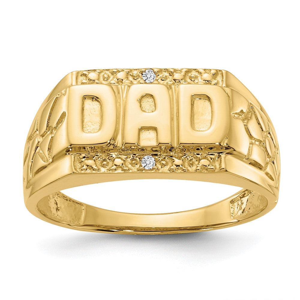 14k yellow gold a real diamond mens ring y6127a