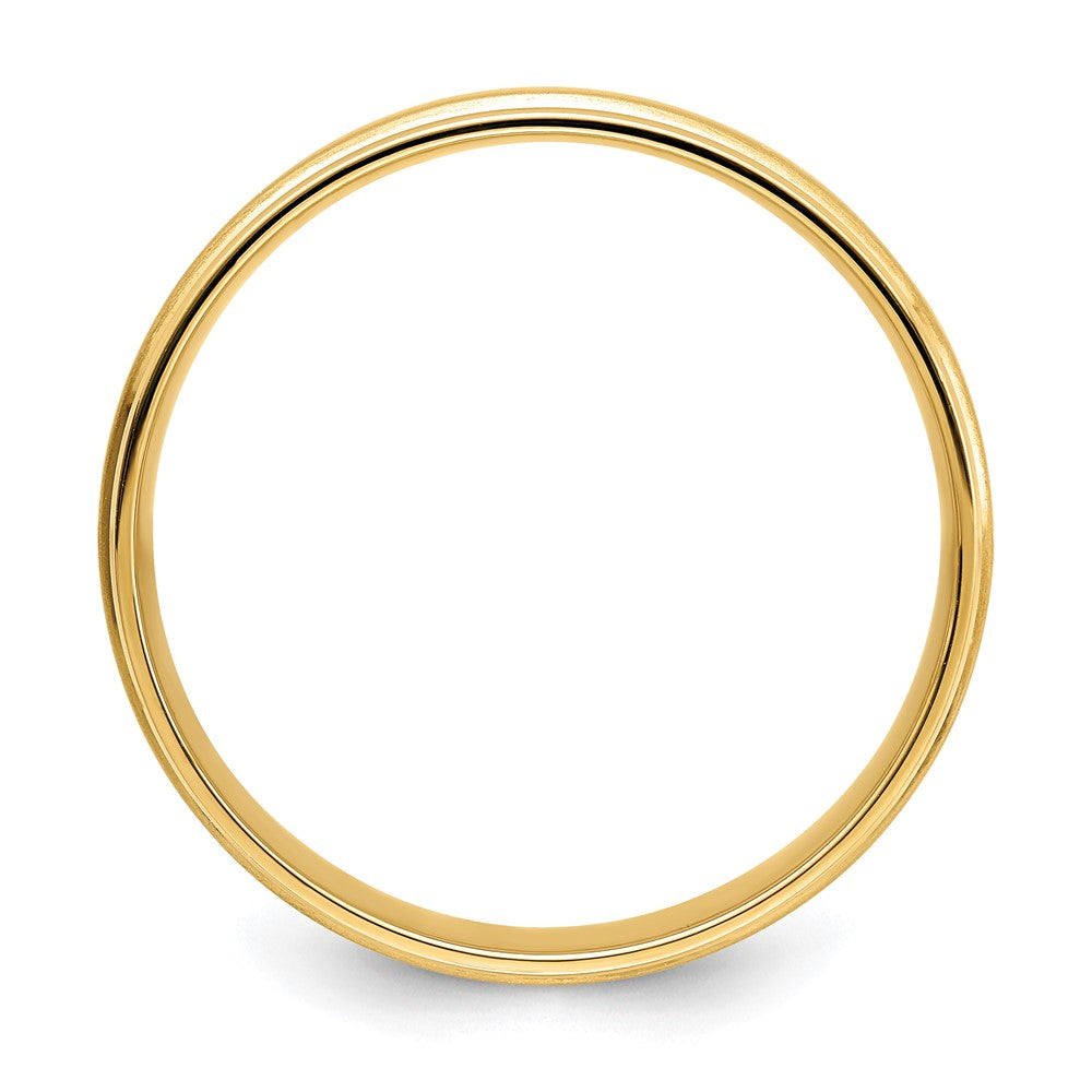 Solid 18K Yellow Gold Yellow Gold Standard Comfort Fit Polished Brush Satin Fancy Men's/Women's Wedding Band Ring Size 10