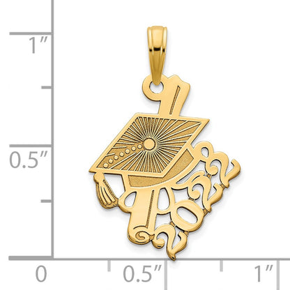 14k Yellow Gold Graduations Cap and Slanted Diploma 2022 Charm
