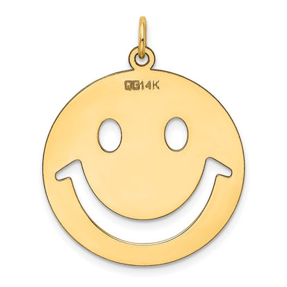 14k Yellow Gold Smiley Face Charm
