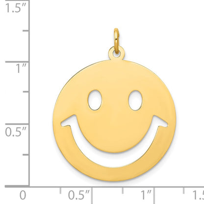 14k Yellow Gold Smiley Face Charm