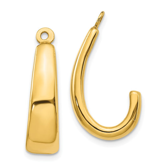 14k Yellow Gold J Hoop Earring Jackets