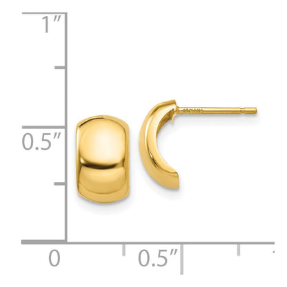 14k Yellow Gold Polished Fancy Post Earrings