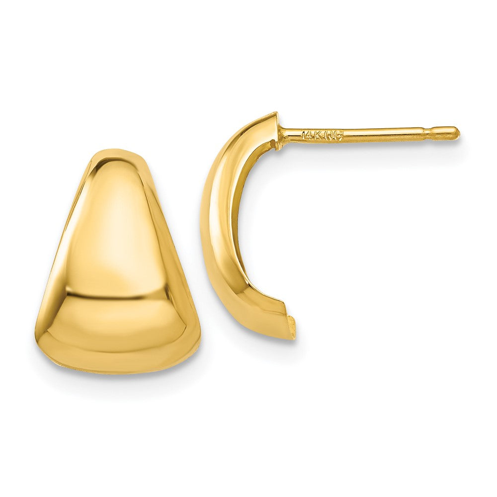 14k Yellow Gold Polished Fancy Post Earrings