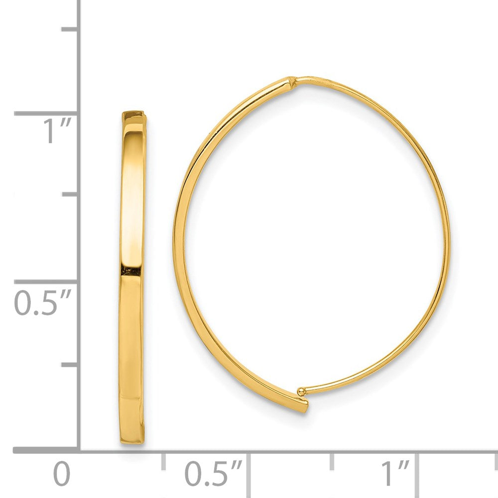 14k Yellow Gold Dangle Threader Earrings