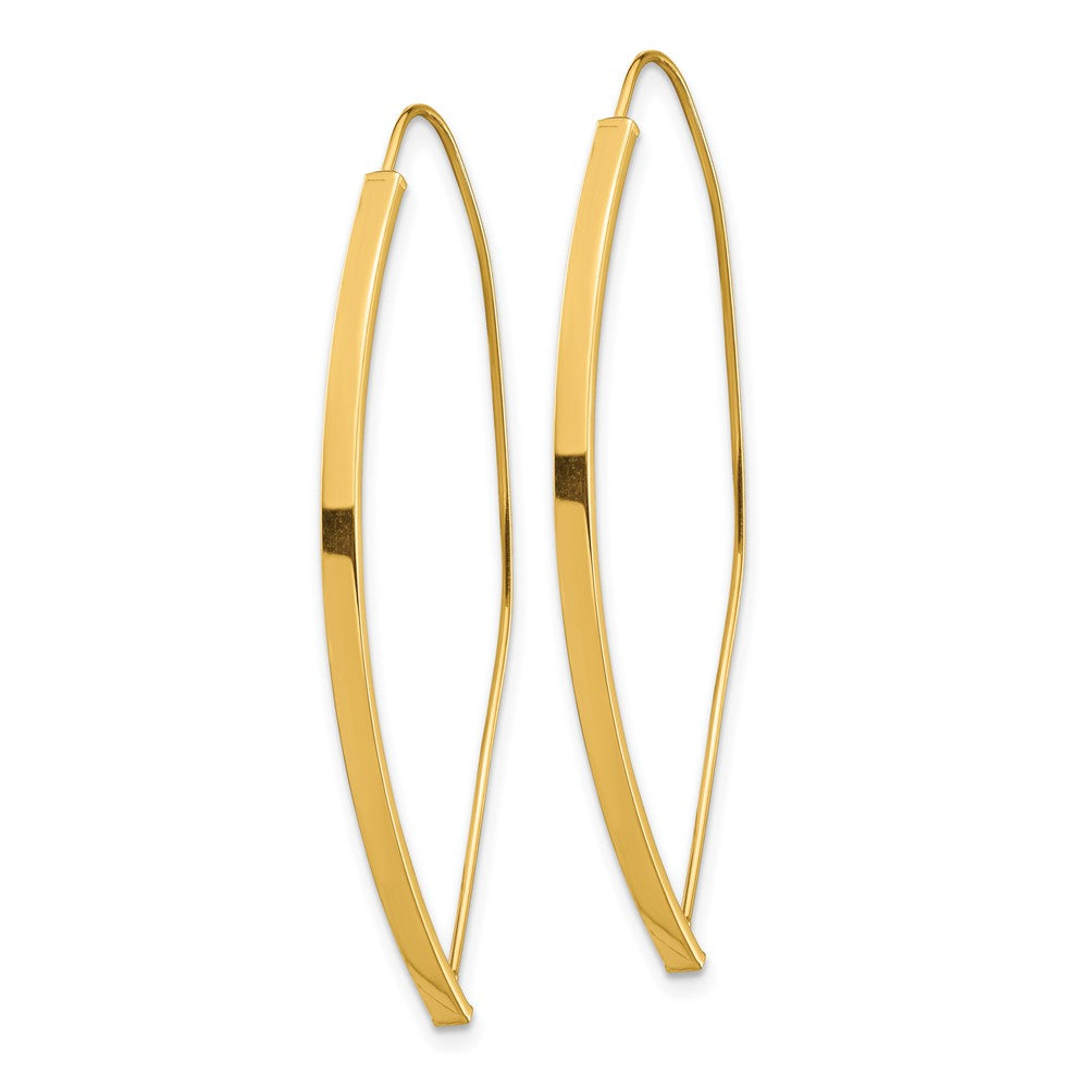 14k Yellow Gold Dangle Threader Earrings