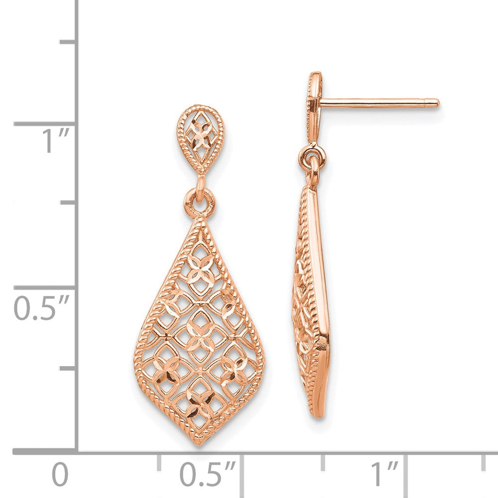 14k Rose Gold Dangle Earrings