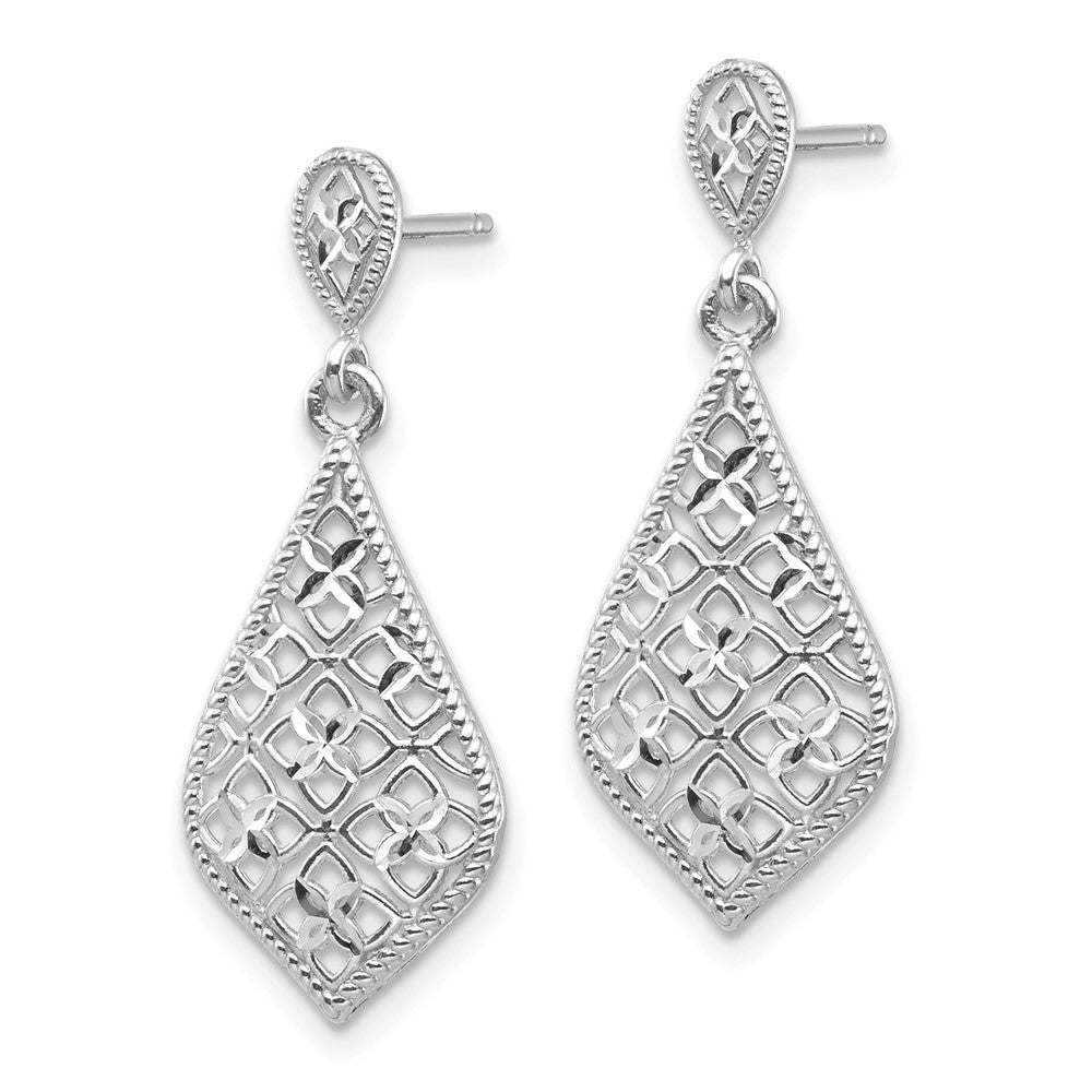 14k White Gold Dangle Earrings