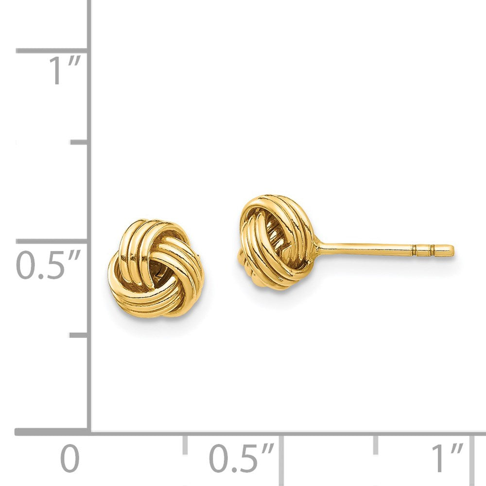 14k Yellow Gold Love Knot Post Earring