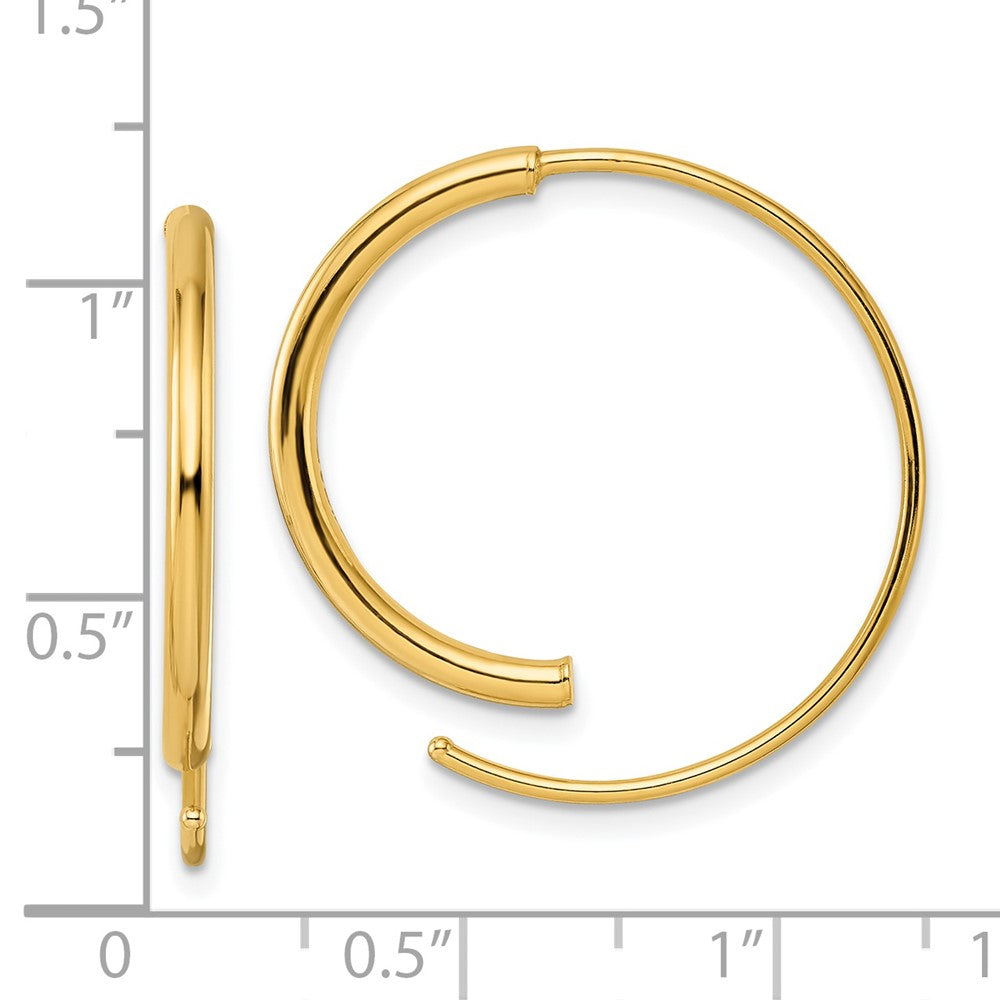 14k Yellow Gold Polished Threader Earrings