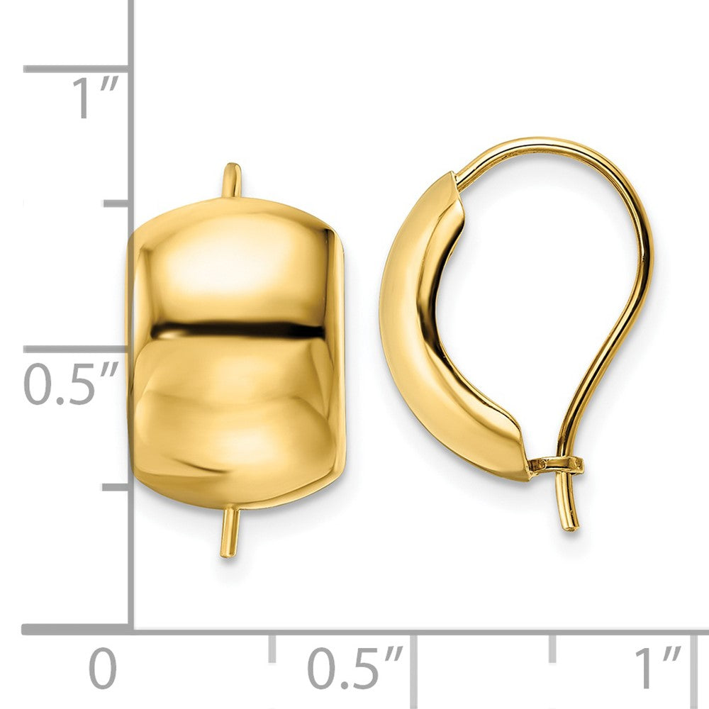 14k Yellow Gold Polished Earrings
