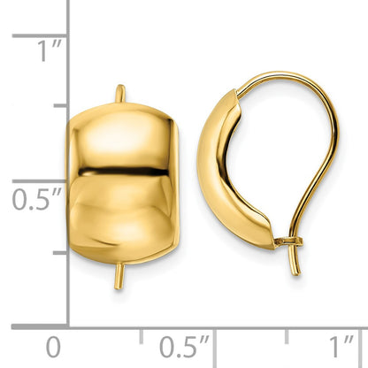 14k Yellow Gold Polished Earrings