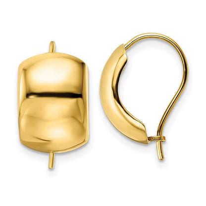 14k Yellow Gold Polished Earrings