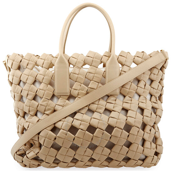 Bottega Veneta Intrecciato Crochet Weave Shopper Tote Bag