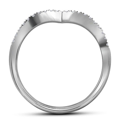 14k White Gold Round Diamond Bridal Wedding Ring Set 3 Cttw