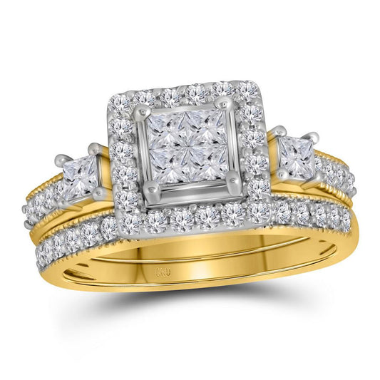 1 CTW-Diamond TESSERA INVISIBLE BRIDAL SET
