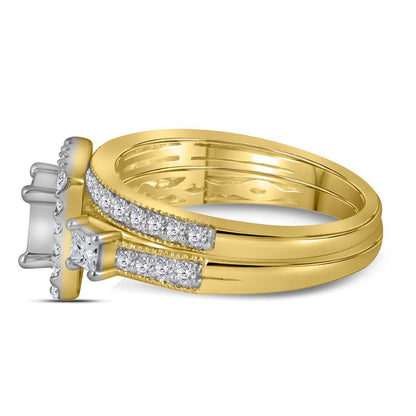 1 CTW-Diamond TESSERA INVISIBLE BRIDAL SET