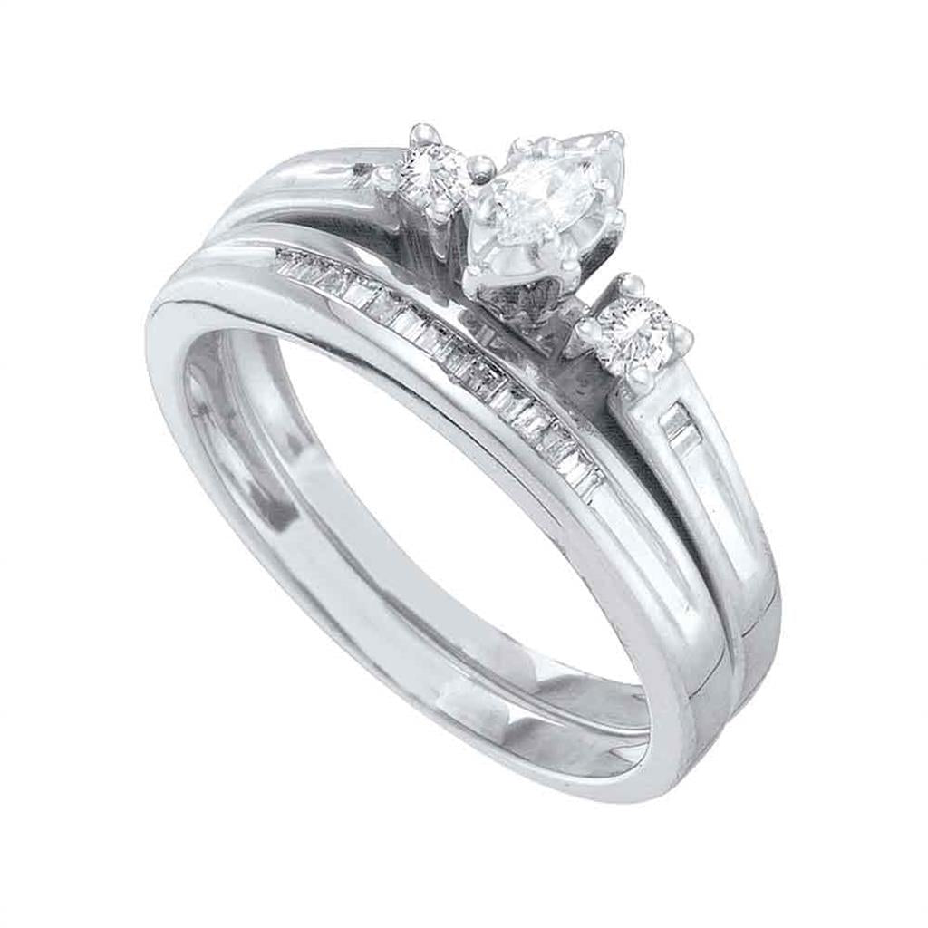 1/4CT DIAMOND MQ CENTER CIARA BRIDAL SET