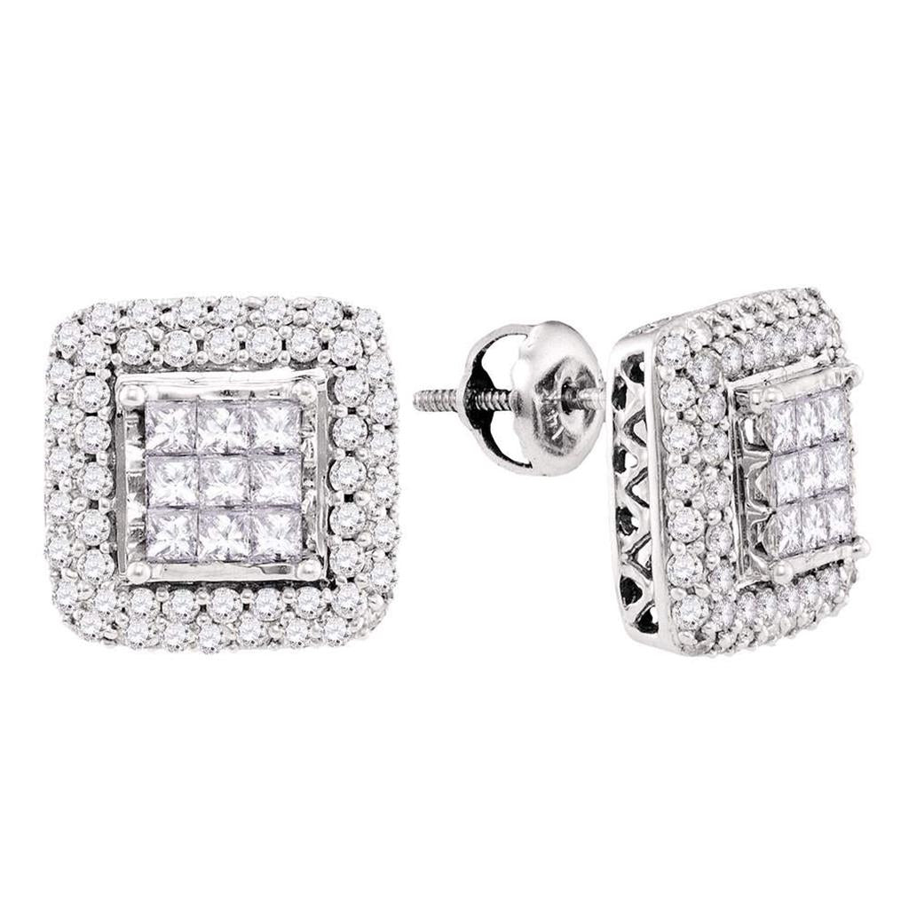 1 1/2CT-Diamond INVISIBLE EARRINGS