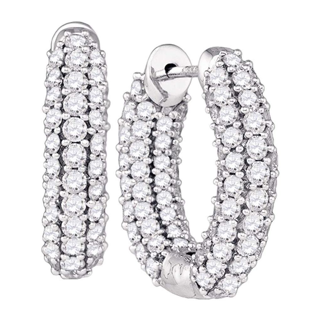 4 1/5CT-Diamond FASHION HIGH HOOPS EARRING