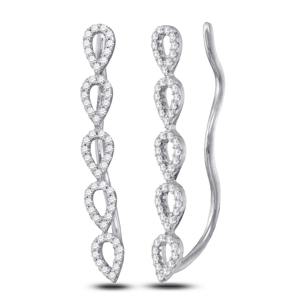 1/4CTW-Diamond CLIMBER EARRING