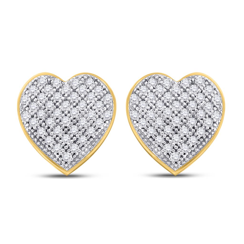 1/6CT-Diamond GIFT HEART EARRINGS