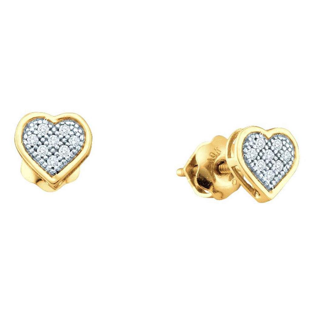 1/5CTW-Diamond HEART EARRINGS