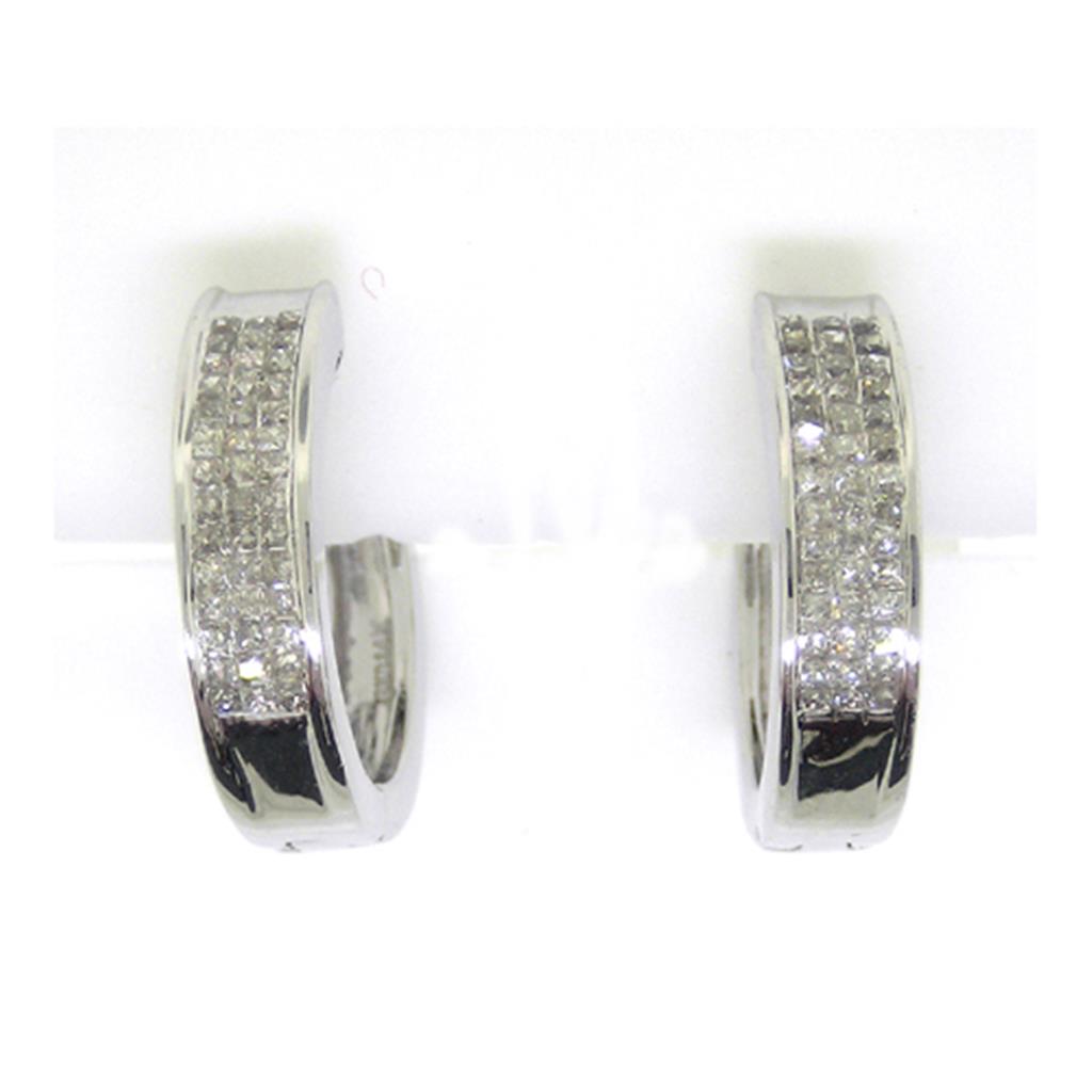 1/2CT-Diamond INVISIBLE EARRING