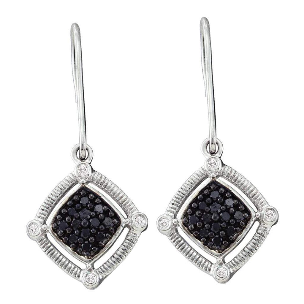 1/5CTW-Diamond BLACK DIAMOND DANGLING EARRING