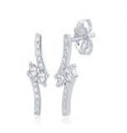 1/2CTW-Diamond 2STONE EARRING