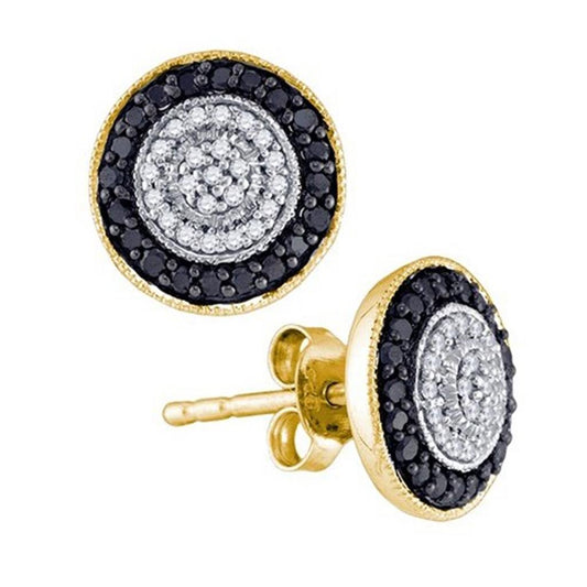 1/2CTW-Diamond FASHION BLACK EARRINGS