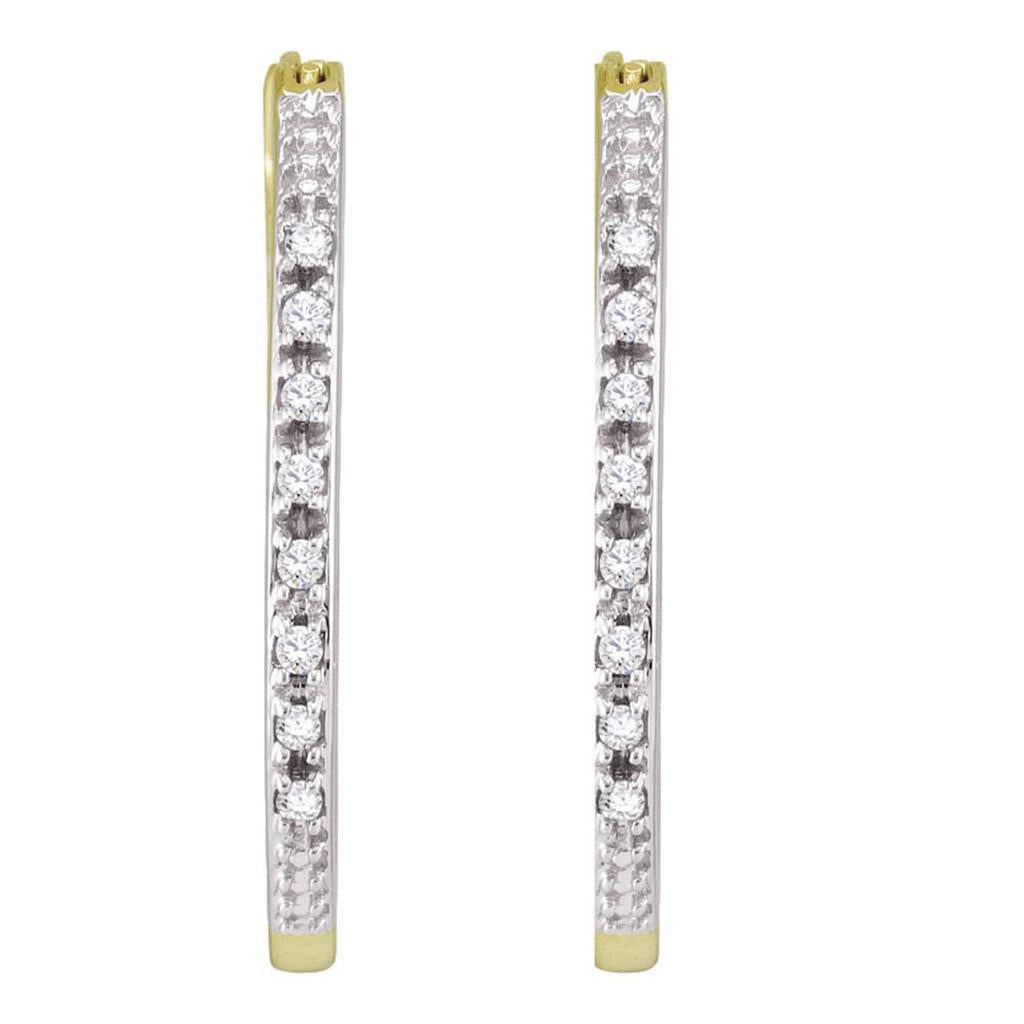 1/4CTW-Diamond FASHION HOOPS