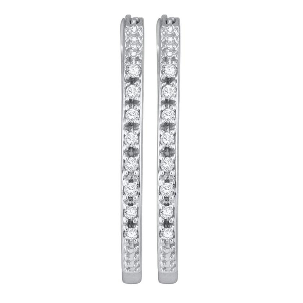 1/4CTW-Diamond FASHION HOOPS