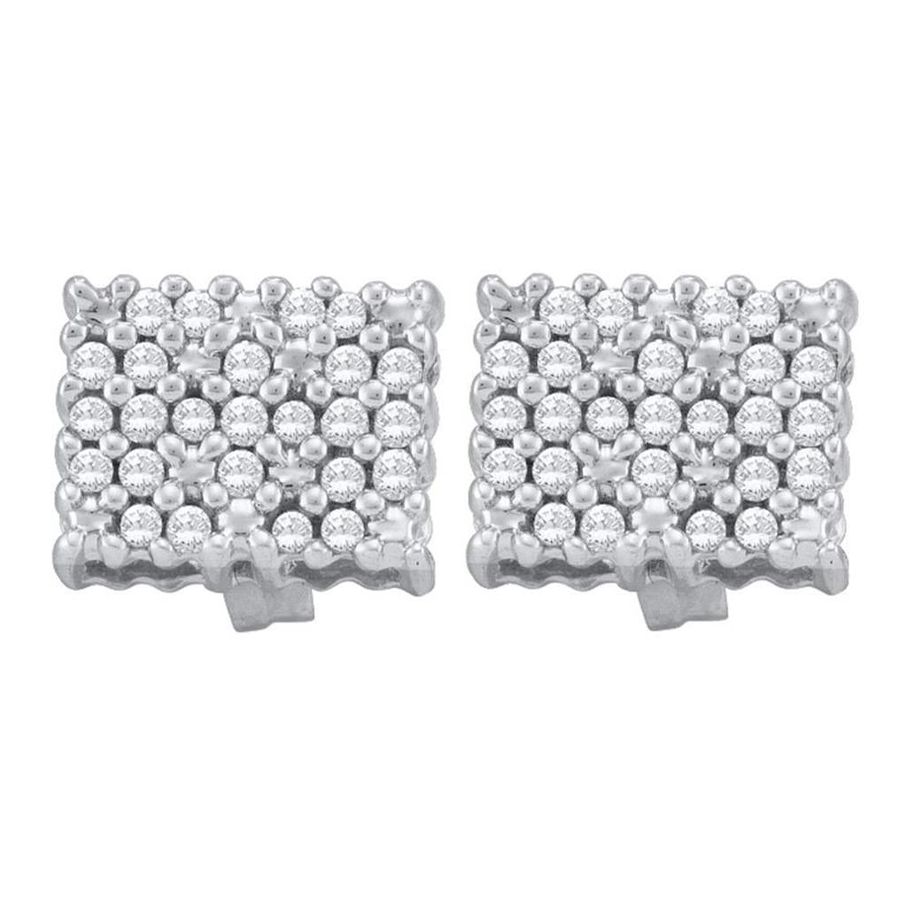 1/4CTW-Diamond CLUSTER EARRINGS