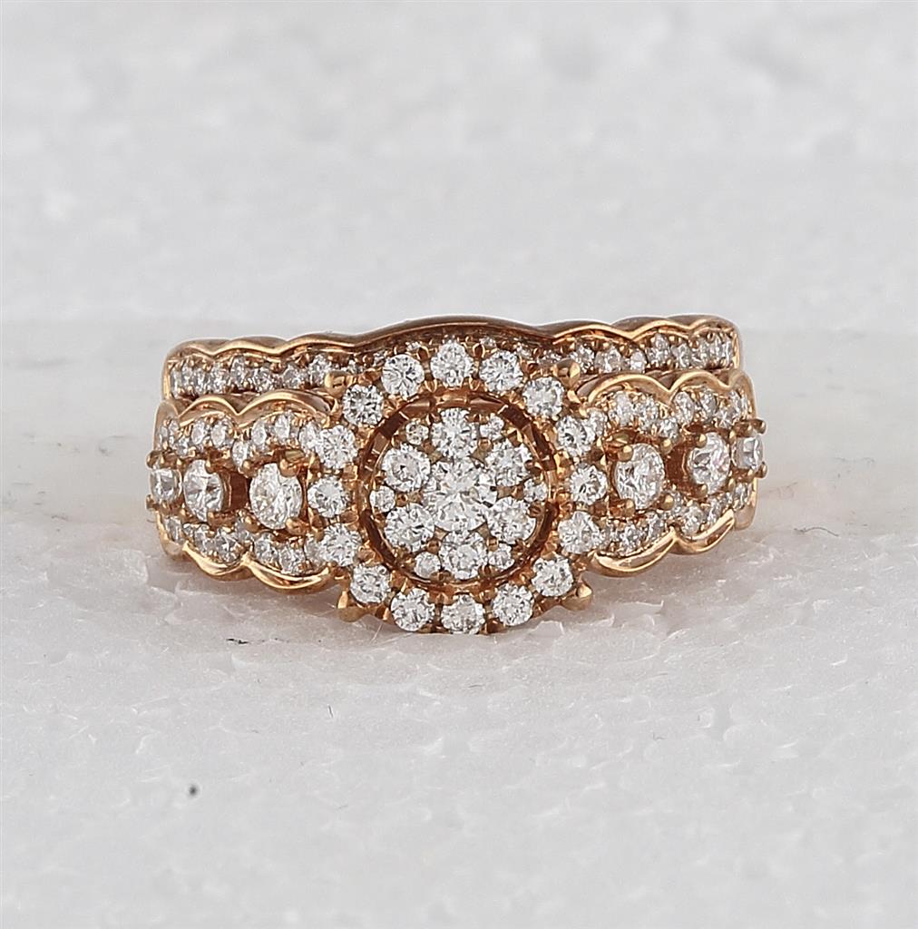 14k White Gold Round Diamond Graduated Journey Climber Earrings 3/4 Cttw