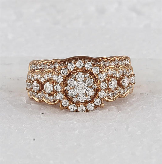 14k White Gold Round Diamond Graduated Journey Climber Earrings 3/4 Cttw