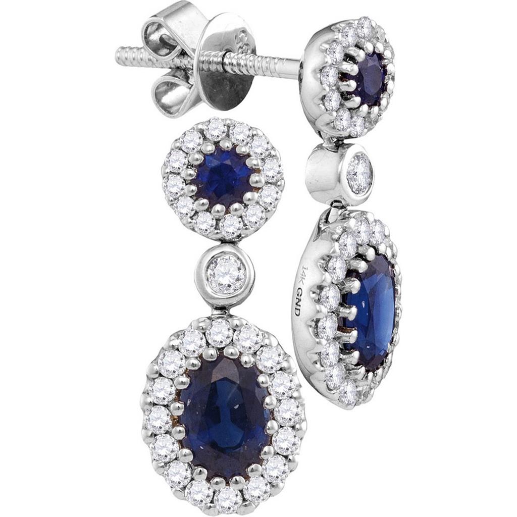 1/2CTW-Diamond 1 1/3(MIN)CT SAPP EARRINGS