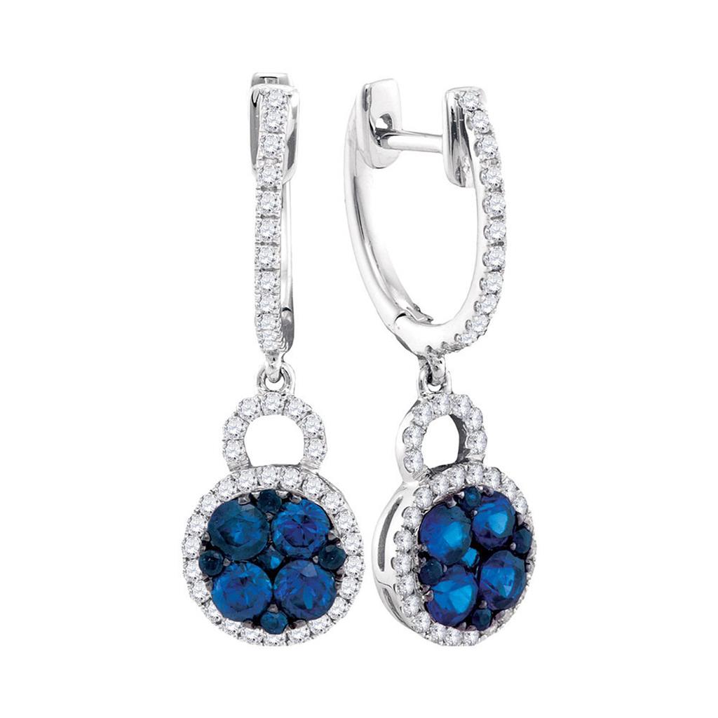 3/8CTW-Diamond 7/8(MIN)CT SAPP EARRINGS