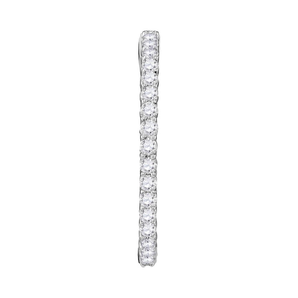 2  7/8CTW-Diamond HOOPS EARRINGS