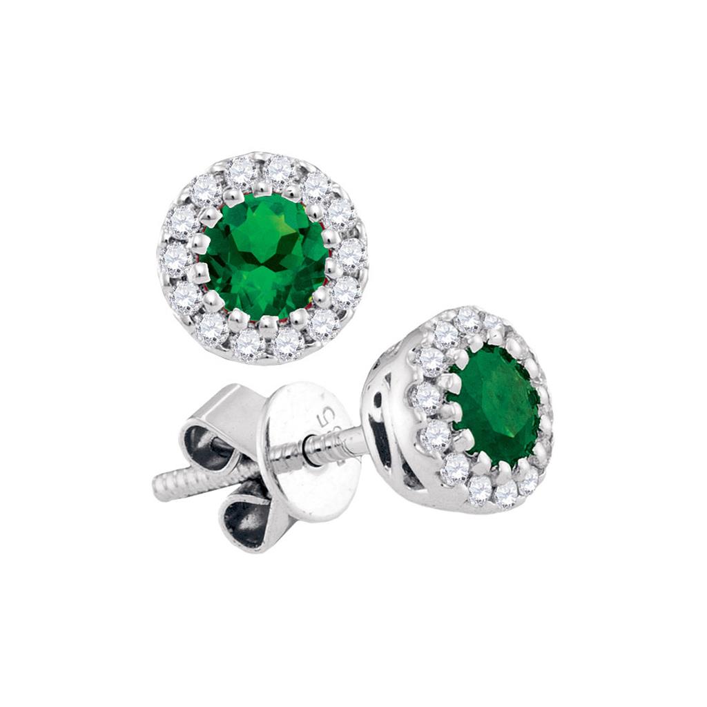 1/8CTW-Diamond 1/3(MIN)CT EME EARRINGS