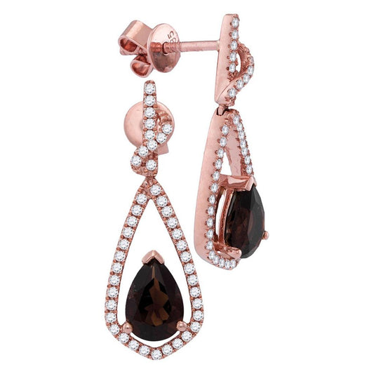 1/3CTW-Diamond 1/2(MIN)CT SMOKEY EARRINGS