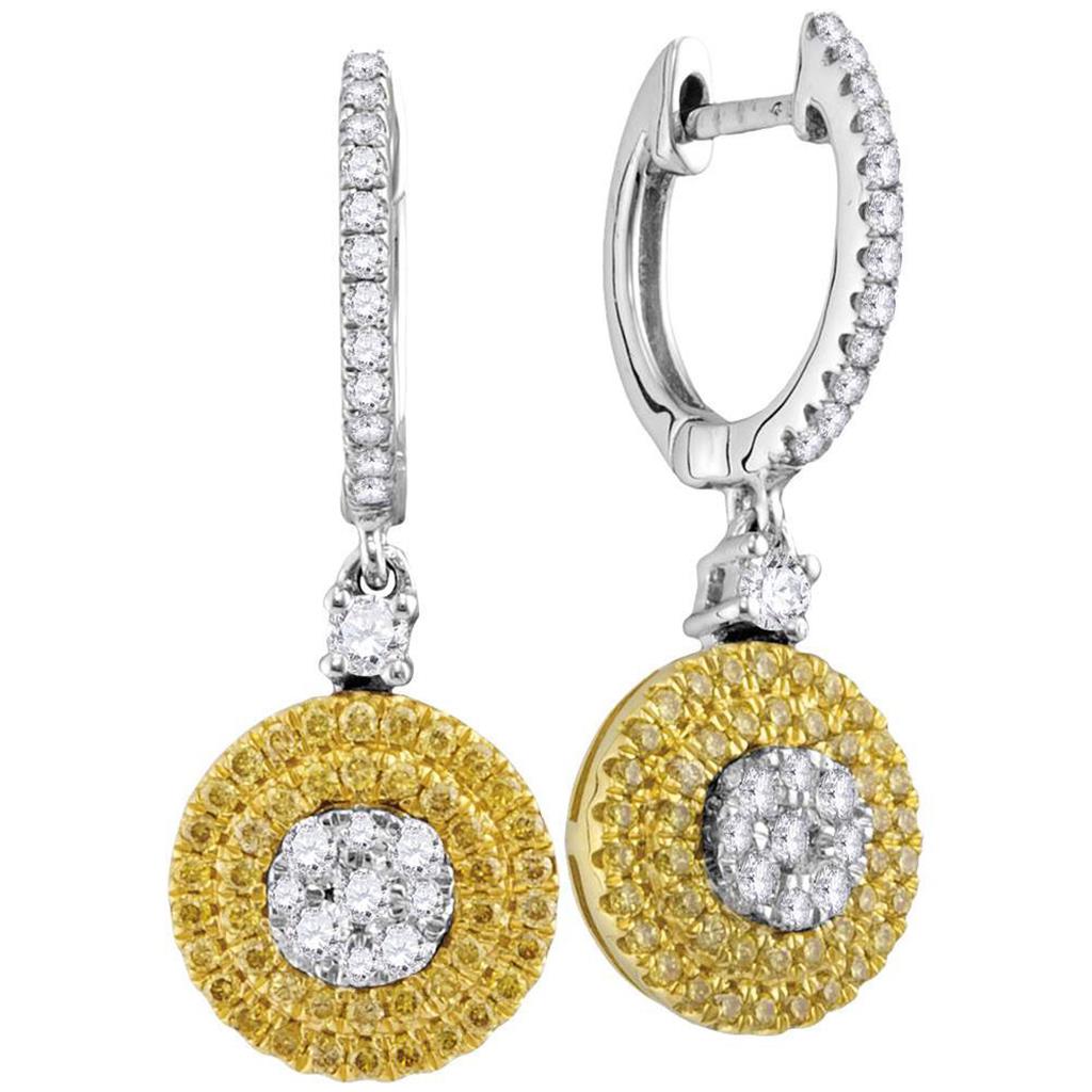 3/4CTW-Diamond YELLOW  EARRINGS