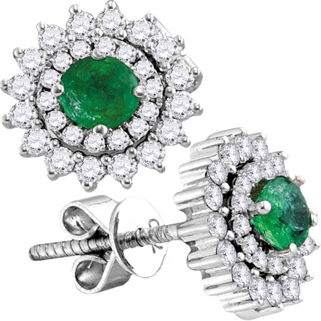 5/8CTW-Diamond 1/3CT-EME EARRINGS
