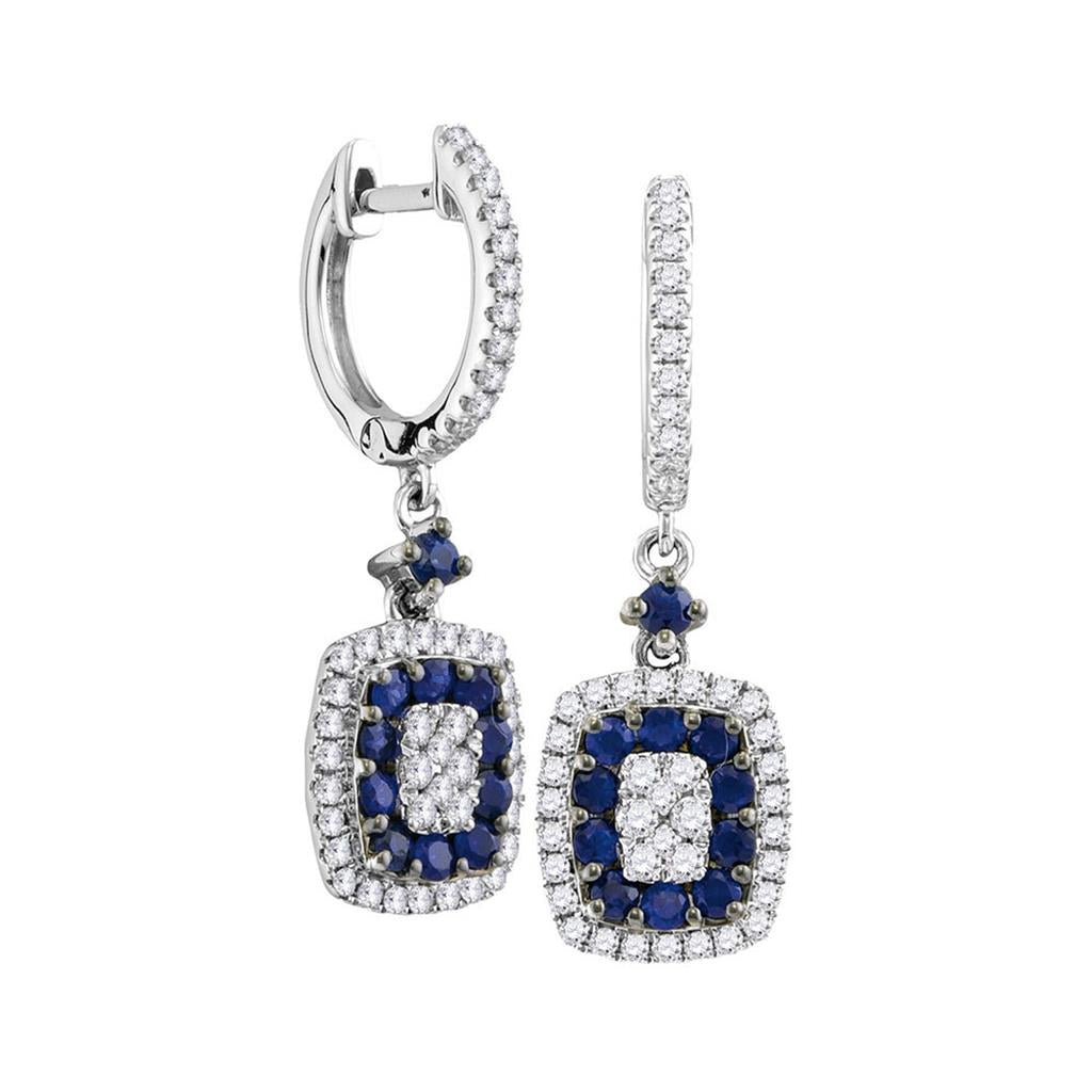 5/8CTW-Diamond 5/8CT-SAPPHIRE EARRINGS