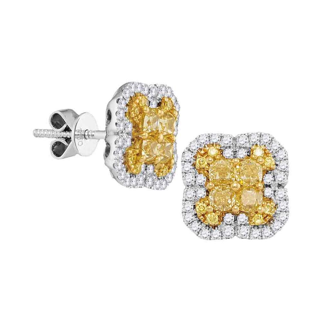 1 3/8CTW-Diamond FASHION YELLOW EARRINGS