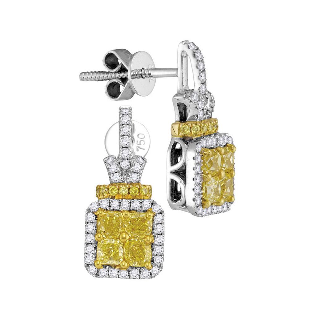 1 1/4CTW-Diamond YELLOW  EARRING